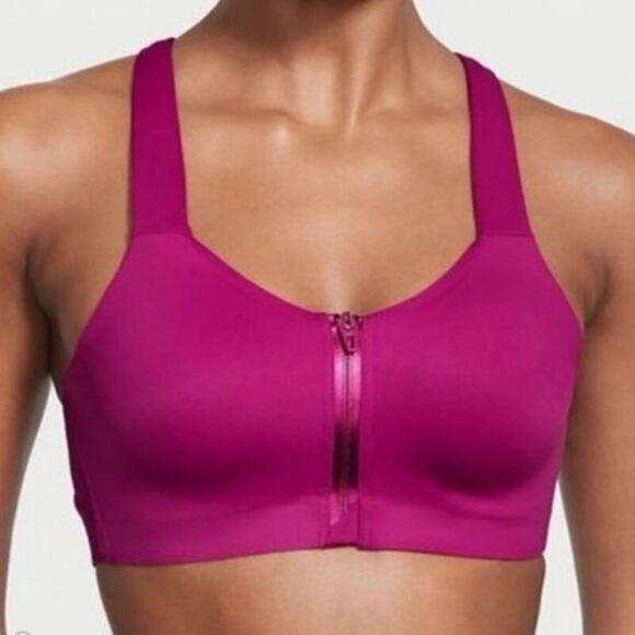 Victorias Secret knockout Maximum Support Front Close Power Knit Sports bra pink - Picture 2 of 5